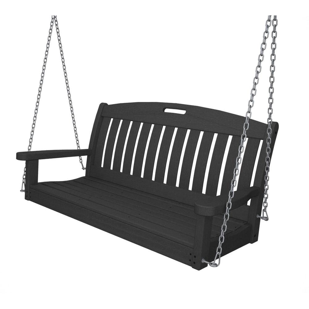 Black porch swing